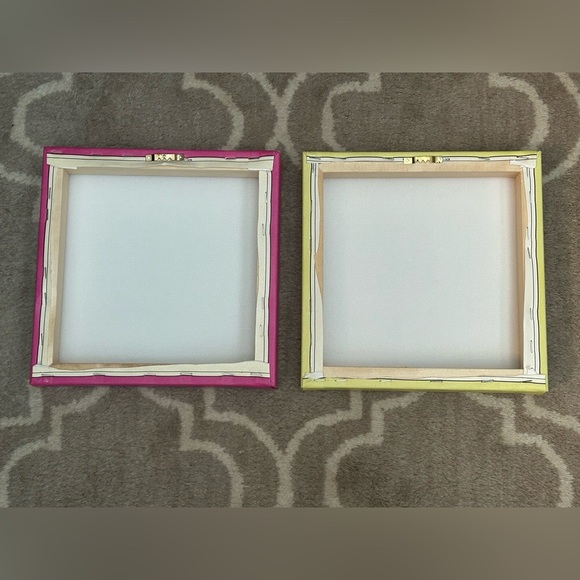 Butterfly Wall Art Set in Pink, Yellow & Green - Picture 2 of 4